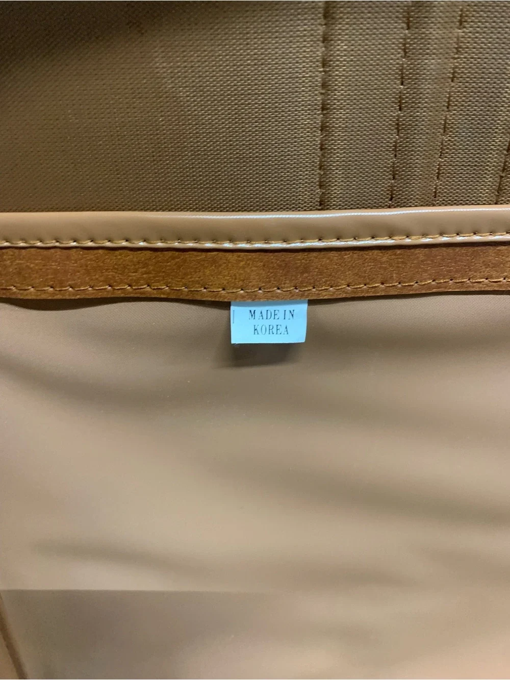 New Vista Brown Faux Leather Suitcase 23-25in Solid w/ Clothing Compartment